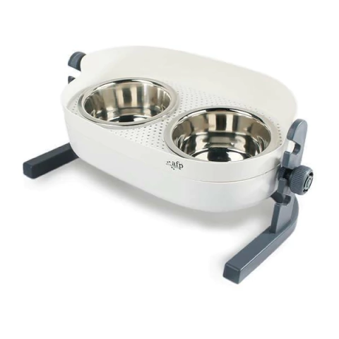 Comedero Doble Perro Elevado 3 Posiciones All For Paws 19 Cm