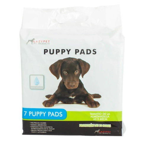 Paños Sanitarios Absorbentes Lazypet Puppy Pads 60x60 Cm Pack X 7 Unidades - comprar online