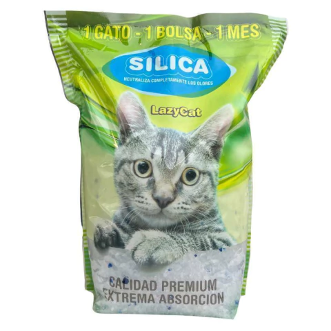 Piedras Sanitarias Para Gatos Silica Gel Lazycat 3,8 Lts Neutro Clasica Sin Polvo