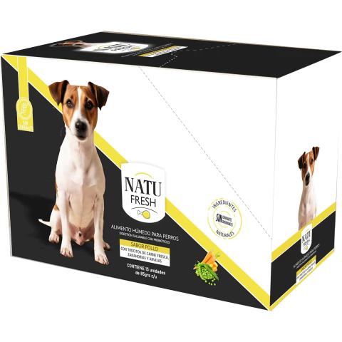 Alimento Humedo Sobrecito Perro Cachorro Y Adulto Natu Fresh Sabor Pollo 85gr Caja X 15 Unidades - comprar online