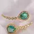 Brinco ear cuff turmalina e zircônias