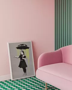 NOLA Rain Girl - Banksy | Cuadro decorativo enmarcado - comprar online