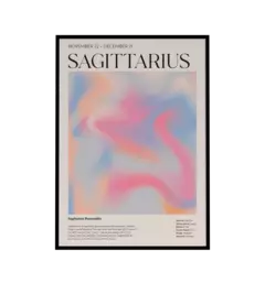 Sagittarius - Signo Zodiacal Abstracto | Arte enmarcado en impresión fine art en internet