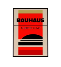 Bauhaus Ausstellung Geometría Roja - Arte Bauhaus Minimalista | Obra de arte impresa en alta calidad en internet