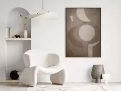 Órbita Suave - Arte Abstracto Moderno | Cuadro decorativo enmarcado - comprar online