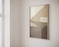Luz Angular - Minimalismo Japandi | Cuadro decorativo enmarcado - comprar online