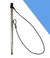 Caneta Stylus Metálica para Coletores de Dados com Tela Resistiva - com corda 20cm
