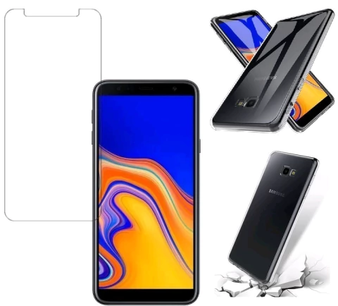 Kit Capa Silicone +pelicula De Vidro Samsung Galaxy J4 J400