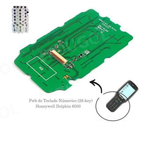Placa do Teclado Numérico Honeywell Dolphin 6500 - (28-key)