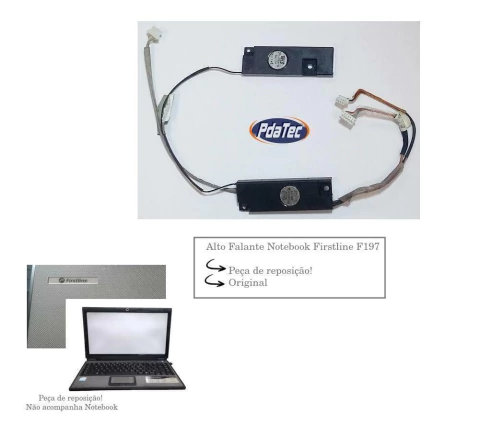 Alto Falante para reposição Notebook Firstline F197 Original
