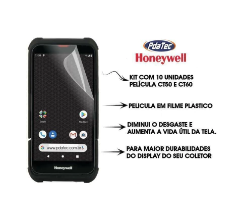 Kit 20 Películas Protetora Coletor Honeywell Dolphin Ct50 Ct60