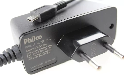Carregador Philco Bivolt 5V 2.2A Micro USB