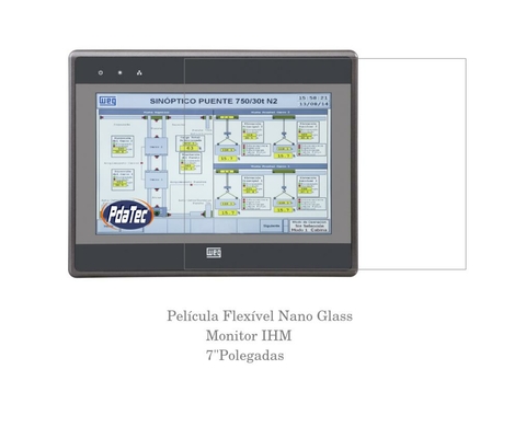 Película Protetora Nano Glass Flexível para IHM de 7" Polegadas