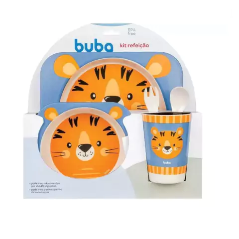 Kit Bebê refeição Tigre de Bambu - Buba