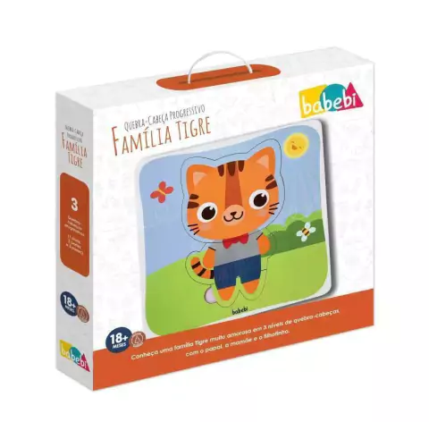 Quebra-Cabeça Progressivo Família Tigre - Babebi