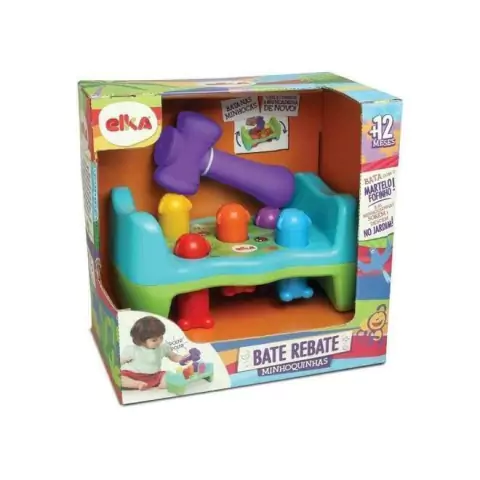 Brinquedo Infantil Educativo Bate E Rebate Minhoquinhas Elka