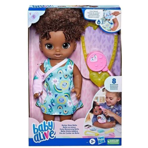 Boneca Baby Alive Bella Negra Hora da Consulta -F7537-Hasbro
