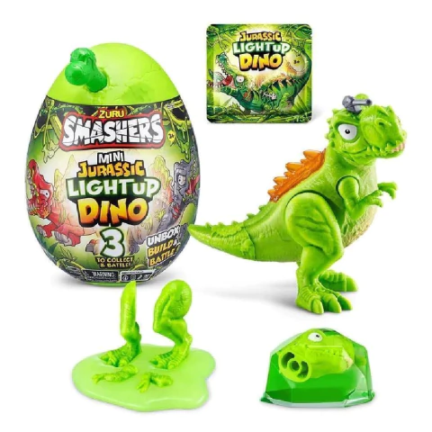 Figura de Ação Dino Smashers Light Verde Serie 1 - Fun