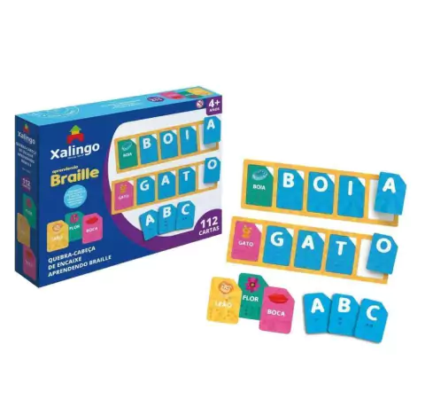 Quebra-Cabeça de Encaixe Aprendendo Braille - Xalingo