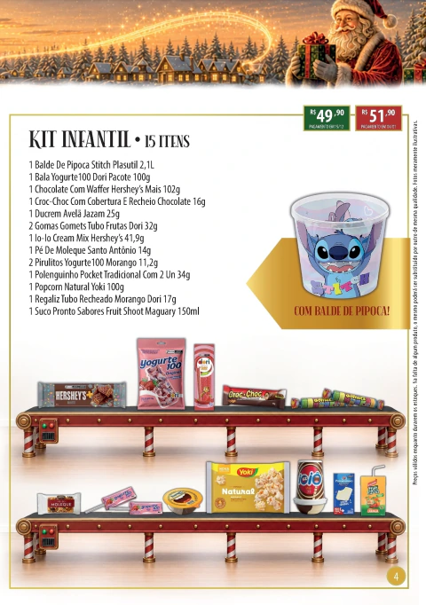 Cesta Natalina | Kit Infantil | 15 itens