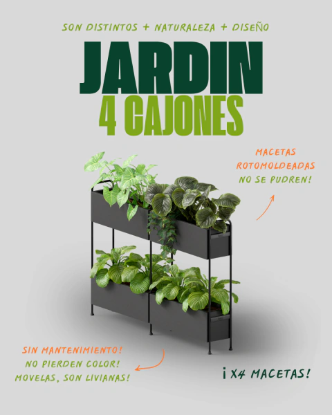 Jardín Vertical de 4 Cajones