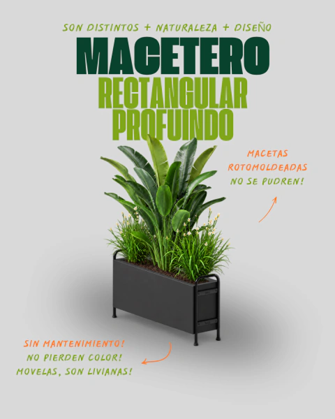 Macetero Rectangular 80 Profundo