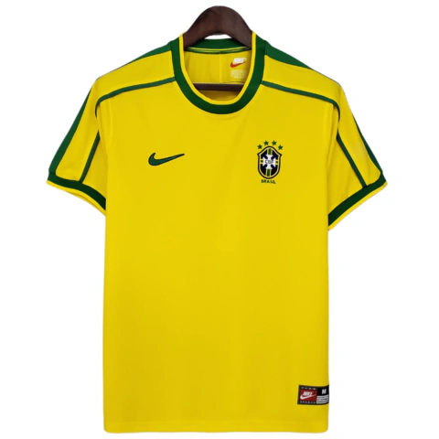 Camisa Retrô 1998 Seleção Brasileira I Nike Masculina - Amarela