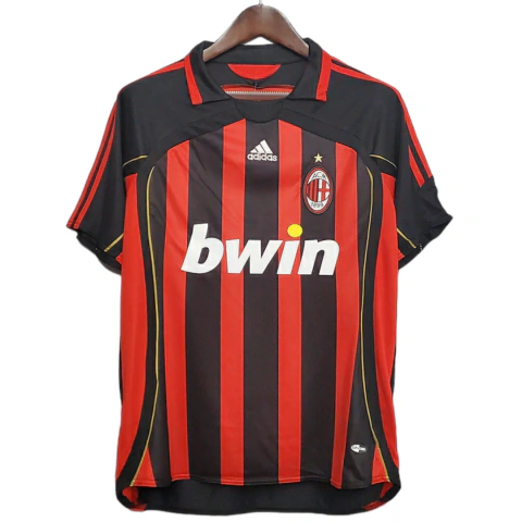 Camisa Retrô Milan 2006/2007 - Adidas Masculina - Vermelha e preta