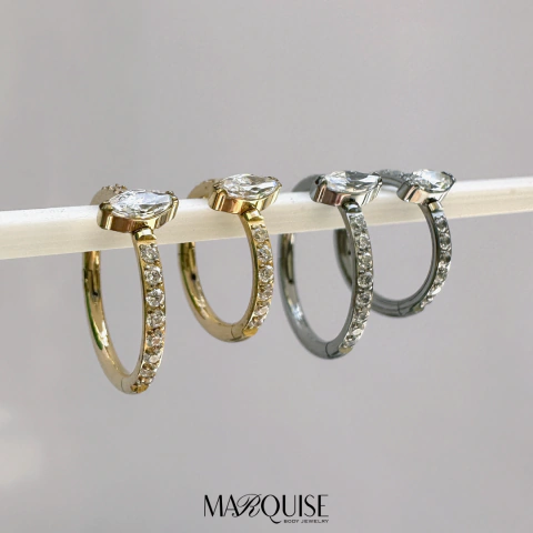 Clicker circonita con Marquise lateral