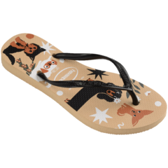 CHINELO HAVAIANAS SLIM PETS DOURADO PRETO na internet