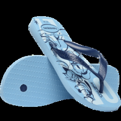 Chinelo Havaianas Top Disney Infantil Azul Lavanda - loja online