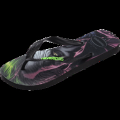 Imagem do Chinelo Havaianas Top Heróis DC Preto/Preto/Verde