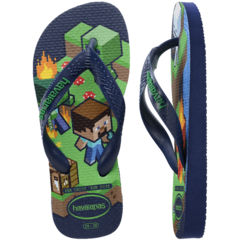 HAVAIANAS INFANTIL MINECRAFT - MARINHO na internet
