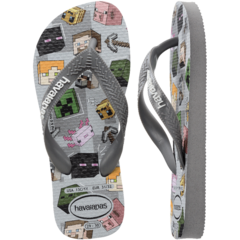 HAVAIANAS INFANTIL MINECRAFT - CINZA AÇO na internet