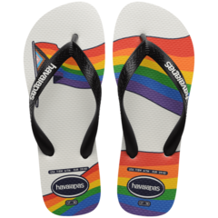 Havaianas Top Pride Branco/Preto - comprar online