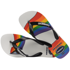 Havaianas Top Pride Branco/Preto - loja online