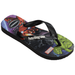 HAVAIANAS TOP INFANTIL MARVEL II PRETO na internet