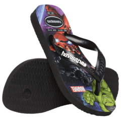 HAVAIANAS TOP INFANTIL MARVEL II PRETO - loja online