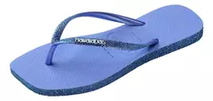 HAVAIANAS SLIM SQUARE SPARKLE AZUL PROVENCE - Loja dos Chinelos