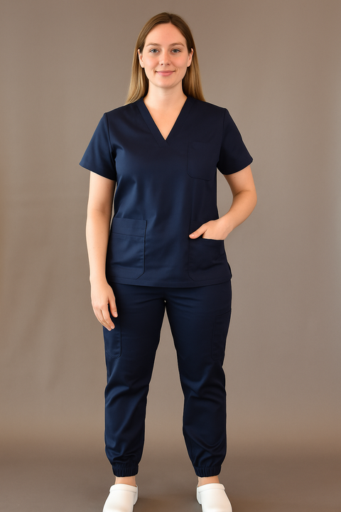 Ambo spandex con jogger azul - comprar online