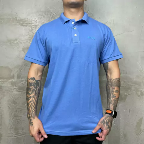 Camisa Polo Bos Azul Céu - comprar online