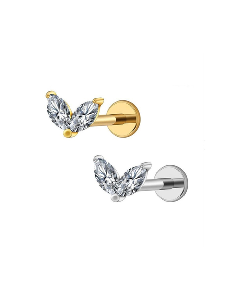 Piercing Labret Pétala zircônias - Titânio - (cópia) - comprar online