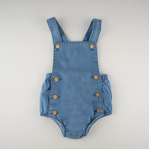 Romper Jeans Infantil com Botões de Madeira - comprar online