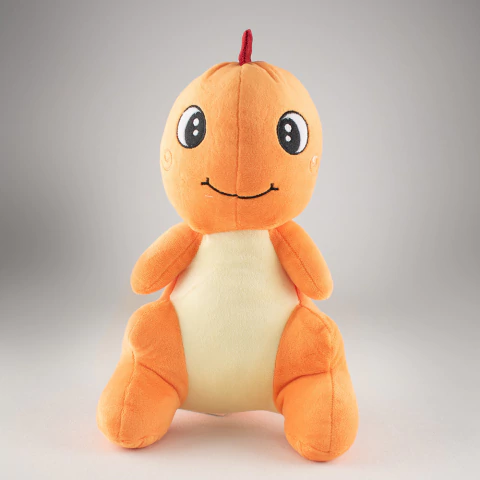 Ursinho de Pelúcia Dinossauro Laranja com Barriguinha Amarela - comprar online