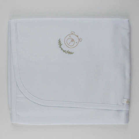 Cueiro Flanelado Bordado Bichinhos