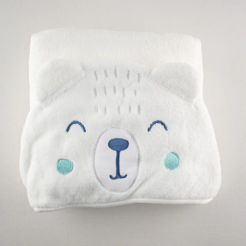 Toalha Infantil Hipoalergênica com Capuz de Urso 3D - comprar online