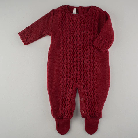 Macacão Longo em Tricô com Detalhe Zig Zag - comprar online