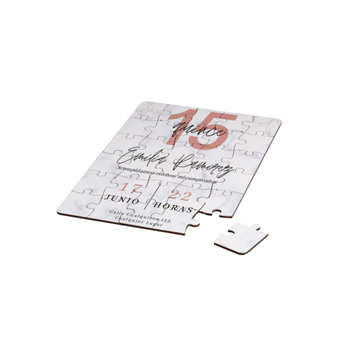 Invitación fiesta rompecabezas 30 piezas - comprar online