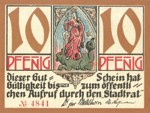 Turíngia, 10 Pfennigs - 1921 - comprar online