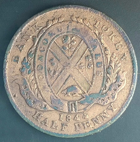 Província Unida do Canadá, Banco de Montreal - 1/2 Penny 1844 - comprar online